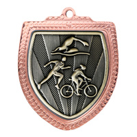 1067BVP-MS15G: Shield Medal - Triathlon