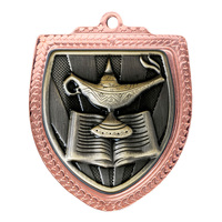 1067BVP-MS39G: Shield Medal - Lamp of Knowledge