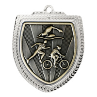 1067SVP-MS15G: Shield Medal - Triathlon