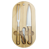 ETK1055: Trekk Oval Bamboo Glass Knife Set