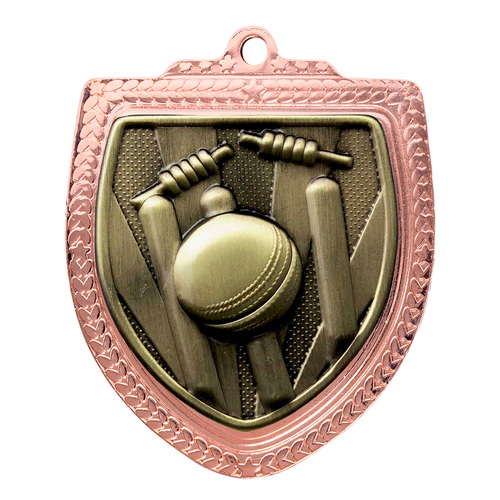 1067BVP-MS1G: Shield Medal - Cricket  