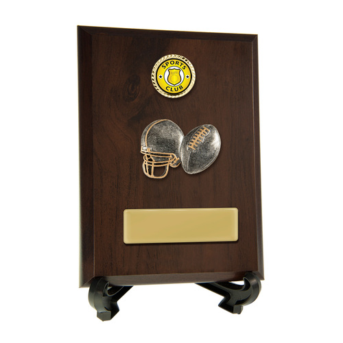 8231CH-CF27G : Plaque with Gridiron Football Trim