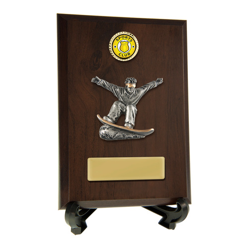 8233CH-CF66G: Plaque with Snowboard Trim