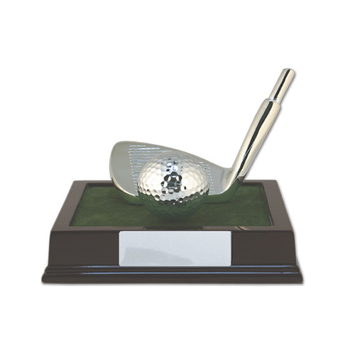 S24-13802 : Golf Iron/Ball on Base