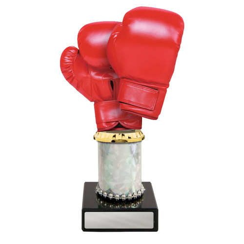 S24-7810: Boxing Figurine on Column